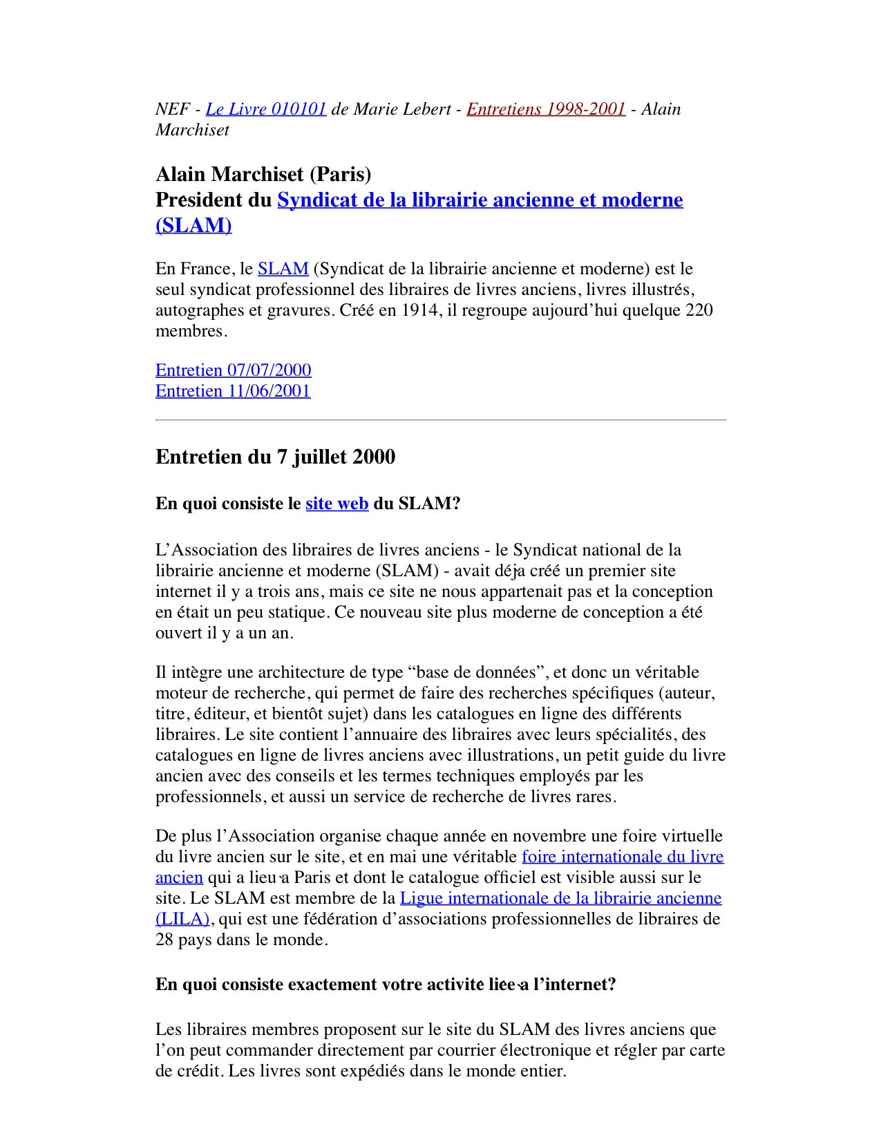 Entretien avec Marie Lebert au sujet des d&eacute;buts de l'internet 