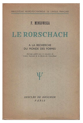 Item #13969 Le Rorschach, à la recherche du monde des formes. Publié avec le concours du CNRS....