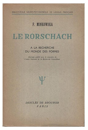 Item #13969 Le Rorschach, à la recherche du monde des formes. Publié avec le concours du CNRS....