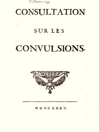 Item #15649 Consultation sur les convulsions. COURCIER DU SAULT, V. J. Bidal d' ASFELD etc., N....