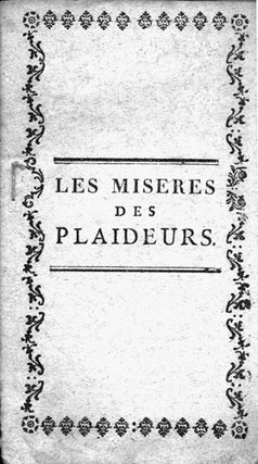 Item #16383 Les MISÉRES des plaideurs