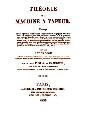 Item #16579 Théorie de la machine à vapeur, Ouvrage destiné à prouver l'inexactitude des...