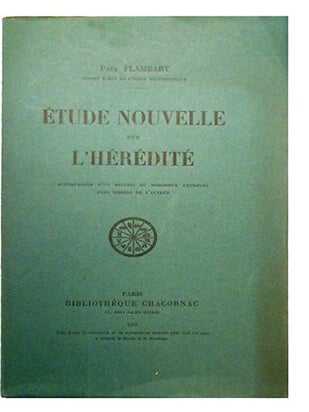 Item #16717 Etude nouvelle sur l'hérédité. FLAMBART, Paul