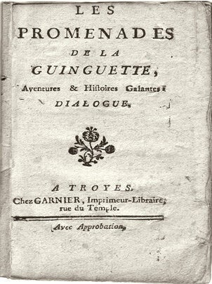 (PROMENADES DE LA GUINGUETTE), (Les), aventures et histoires galantes. Dialogue.