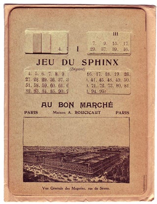 Item #17779 JEU DU SPHINX, offert par les Magasins du Bon March&eacute