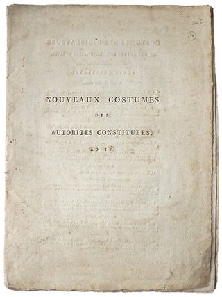 Nouveaux Costumes des Autorités Constituées