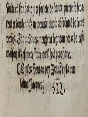 MIRABILIS LIBER, qui Prophetias Revelationesqz necnon res mirandas preteritas presentes & futuras aperte demonstrat... - Sensuyt la seconde partie de ce livre ... colophon "On les vent au roy David en la rue Sainct Jacques".