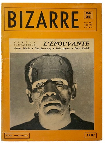 Item #20041 Cinéma Fantastique, L'épouvante, N°24-25 de la revue Bizarre.