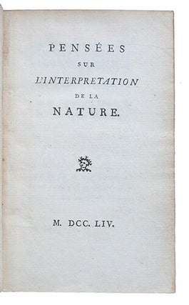 Pensées sur l'Interprétation de la Nature
