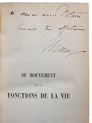 Du mouvement dans les fonctions de la vie, Leçons faites au Collège de France.