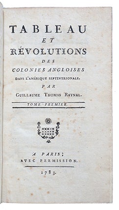 Tableau et Révolutions des Colonies Angloises dans l'Amérique Septentrionale