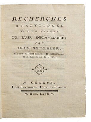 Recherches analytiques sur la nature de l'air inflammable