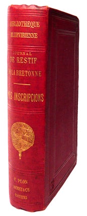 Item #20833 Mes inscripcions, Journal Intime (1780-1787)... Avec préface, notes et index par...