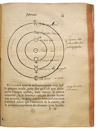 Abrégé de l'astronomie inférieure, expliquant le système des Planètes, les douze signes du Zodiac & autres constellations du ciel hermétique. Avec un essay de l'astronomie naturelle, contre les Systèmes de Ptolomée, Copernic, & Ticho Brahé montrant les erreurs sur les Distances, Ggrandeur (sic), Situation & Mouvement des Astres: & le souverain remède au Vertige de la Terre, par la situation du Soleil par dessus les Estoilles tant errentes que fixes... par I. D. B.