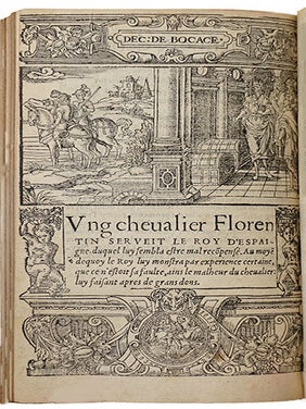 Le Decameron, de Messire Iehan Bocace florentin, nouvellement traduict d'italien en fràçoys par Maistre Anthoine Le Maçon còseiller du Roy & tresorier de l'extraordinaire de ses guerres.