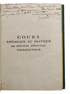 Cours Théorique et Pratique de Matière Médicale - Thérapeutique sur les Remèdes Altérans, recueilli et mis au jour ... par J. Seneaux, suivi d'un Cours de Remèdes Évacuans...
