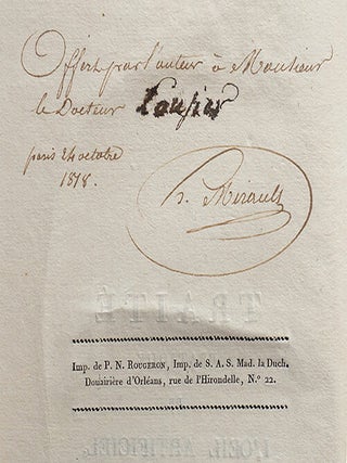 Traité pratique de l'oeil artificiel, ou expériences et observations sur l'art de cacher la difformité produite par l'atrophie totale ou partielle de l'organe de la vue à la suite de toutes maladies, opérations et accidens quelconques; contenant la méthode de l'auteur pour procéder sans douleurs à l'application de l'oeil artificiel, lui procurer sous les paupières les mouvemens de l'oeil sain...