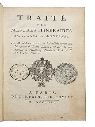 Traité des mesures itinéraires anciennes et modernes