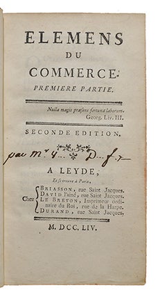 Elémens du commerce, Seconde édition.