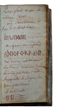 Tuileur de poche manuscrit du rite français, commencé à Paris le 26e jour du 2e mois de l'an de la V.: L.: 5807, par G.: Picard, chev.: R.: C.: de la R.: L.: St Claude de la Paix Sincère.