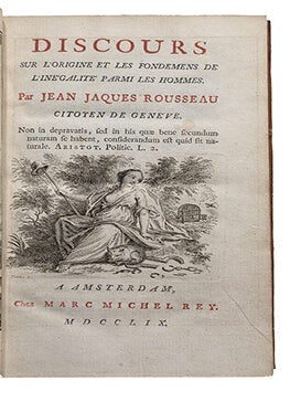 Discours sur l'origine et les fondemens de l'inégalité parmi les hommes