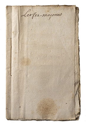 Item #21127 Les Fra-Maçonnes, Parodie de l'acte des Amazones; dans l'opéra des Fêtes de...
