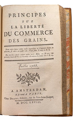 Principes sur la liberté du commerce des grains, Juillet 1768.