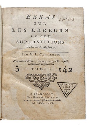 Essai sur les erreurs et les superstitions anciennes et modernes, Nelle édit. revue, corrigée et consid. augm.