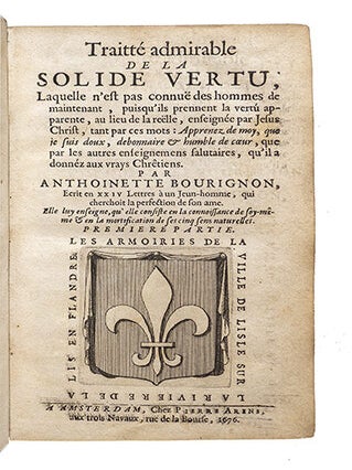 Item #21313 Traitté admirable de la solide vertu, laquelle n'est pas connuë des hommes de...