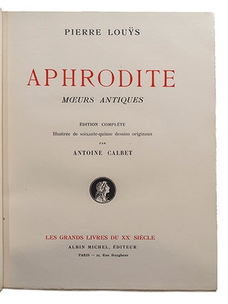 Aphrodite, moeurs antiques.
