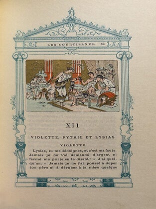 Dialogues des Courtisanes, Traduction et notices par A.-J. Pons. Illustrations par H. Scott et F. Méaulle.