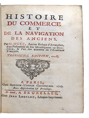 Histoire du commerce et de la navigation des anciens, 3e édition, revue.